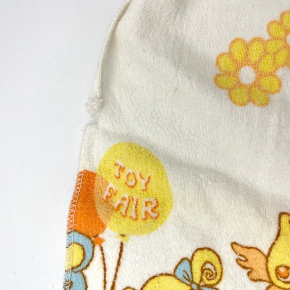 Vintage Comfort Toy Fair Receiving Blanket 100‎ Cotton Yellow Bunny 40x26 - Picture 10 of 11